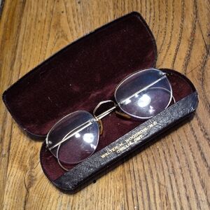 Vintage 12k Gold Filled Rim Glasses with Case